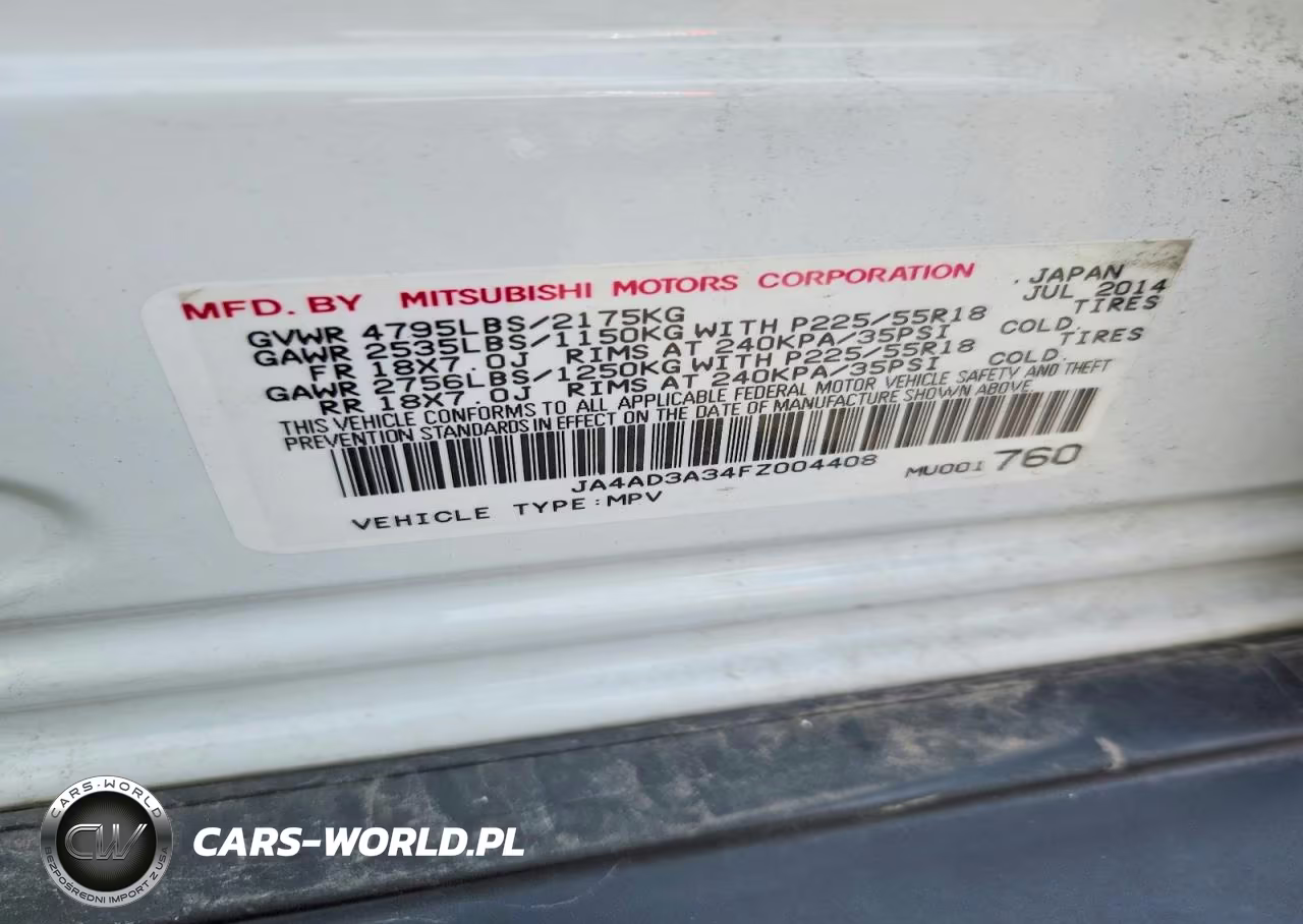 2015 Mitsubishi Outlander Se VIN:JA4AD3A34FZ004408 - 14