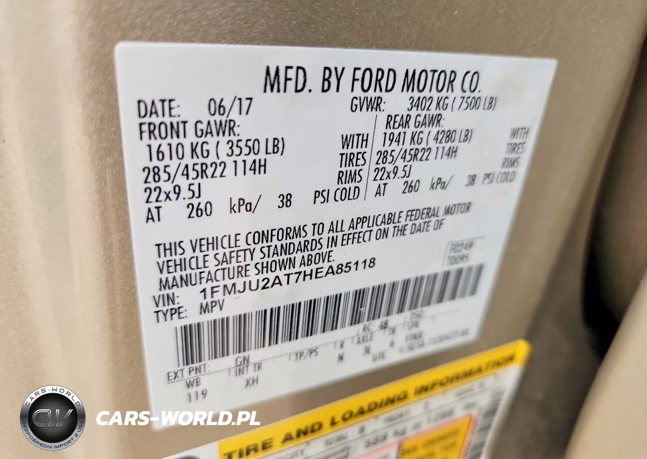 2017 Ford Expedition Limited VIN:1FMJU2AT7HEA85118 - 12