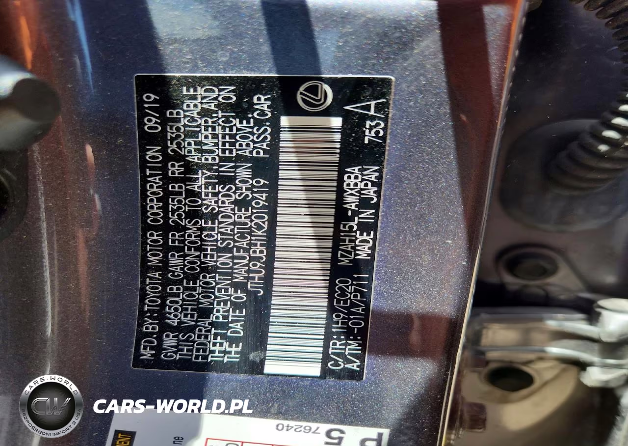 2019 Lexus Ux 250H VIN:JTHU9JBH1K2019419 - 13