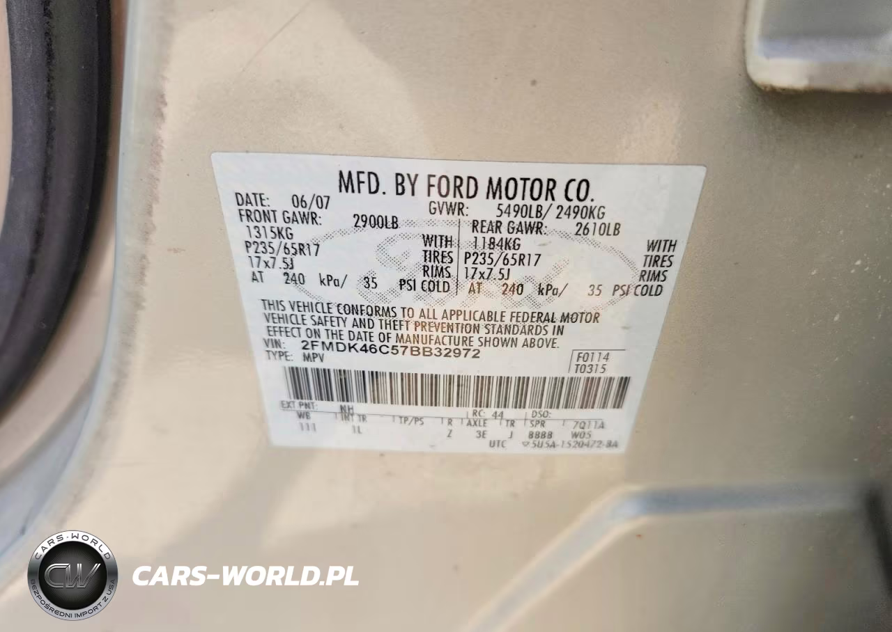 2007 Ford Edge Se VIN:2FMDK46C57BB32972 - 13