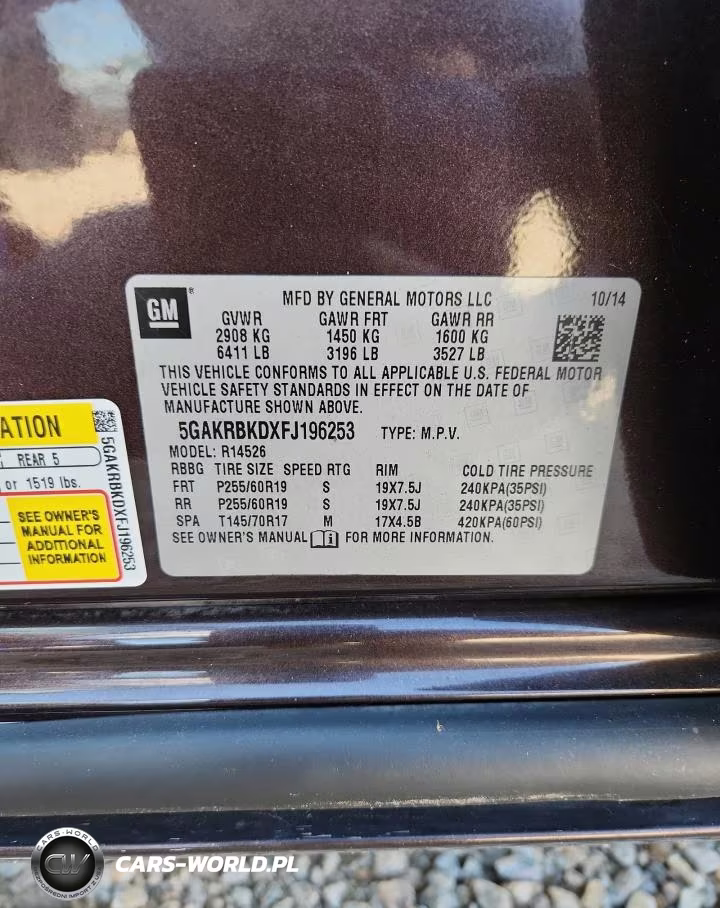 2015 Buick Enclave VIN:5GAKRBKDXFJ196253 - 13