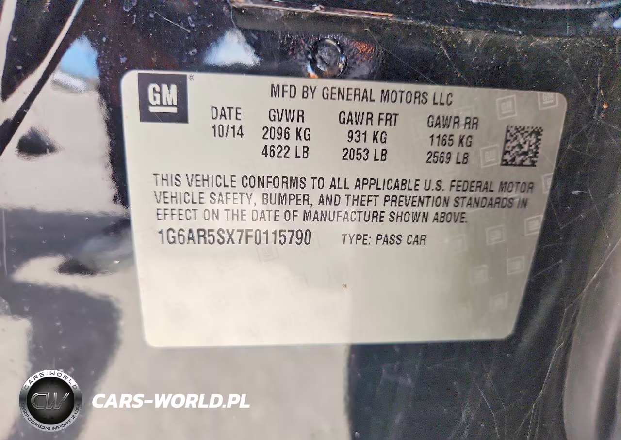 2015 Cadillac Cts Luxury Collection VIN:1G6AR5SX7F0115790 - 13