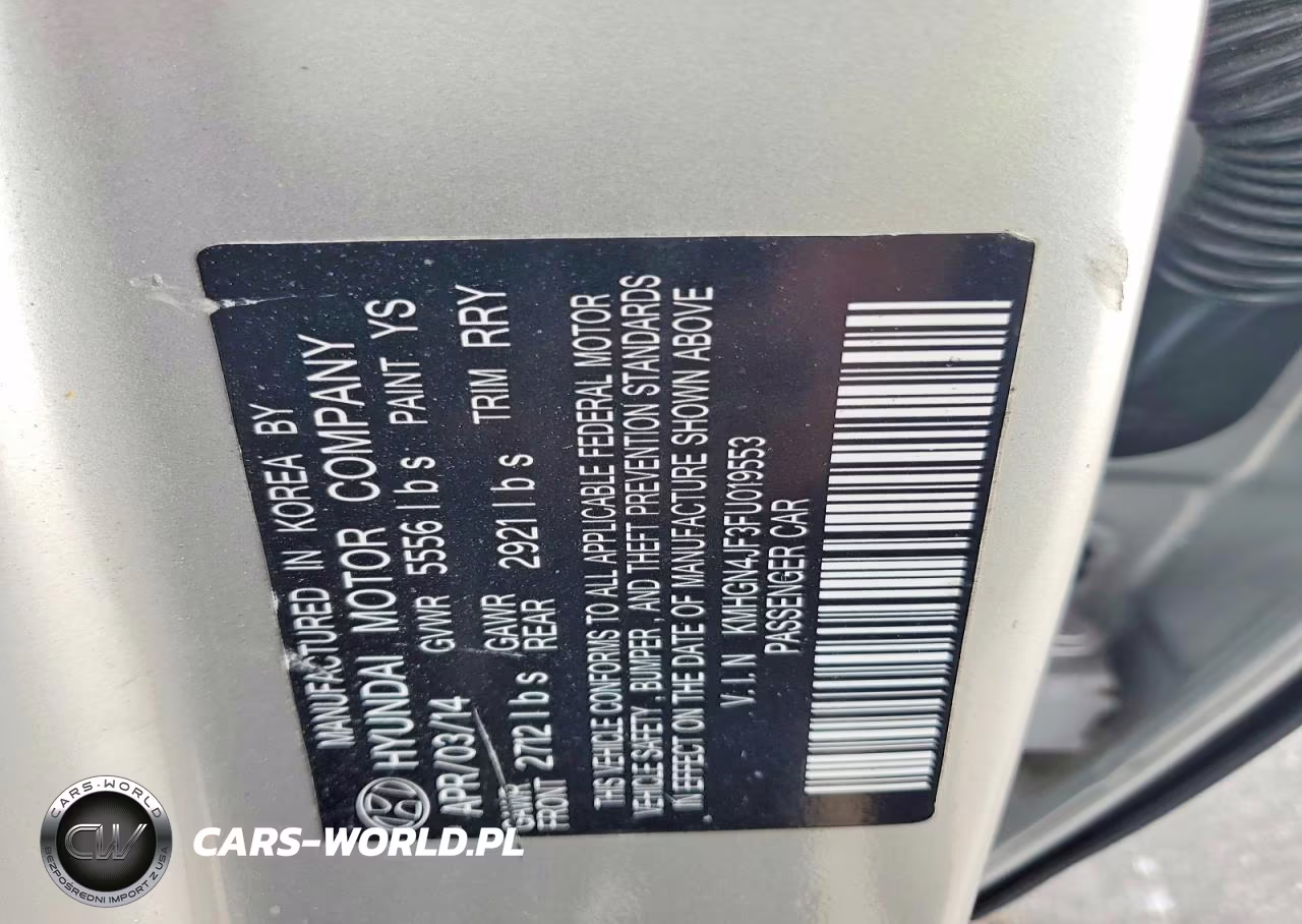 2015 Hyundai Genesis 5.0L VIN:KMHGN4JF3FU019553 - 12