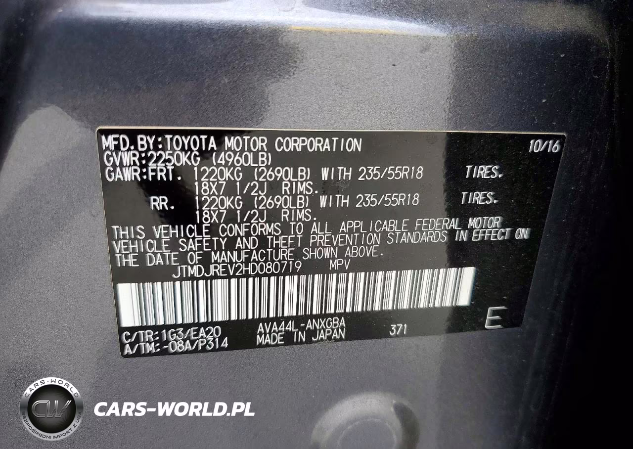 2017 Toyota Rav4 Hv Limited VIN:JTMDJREV2HD080719 - 13