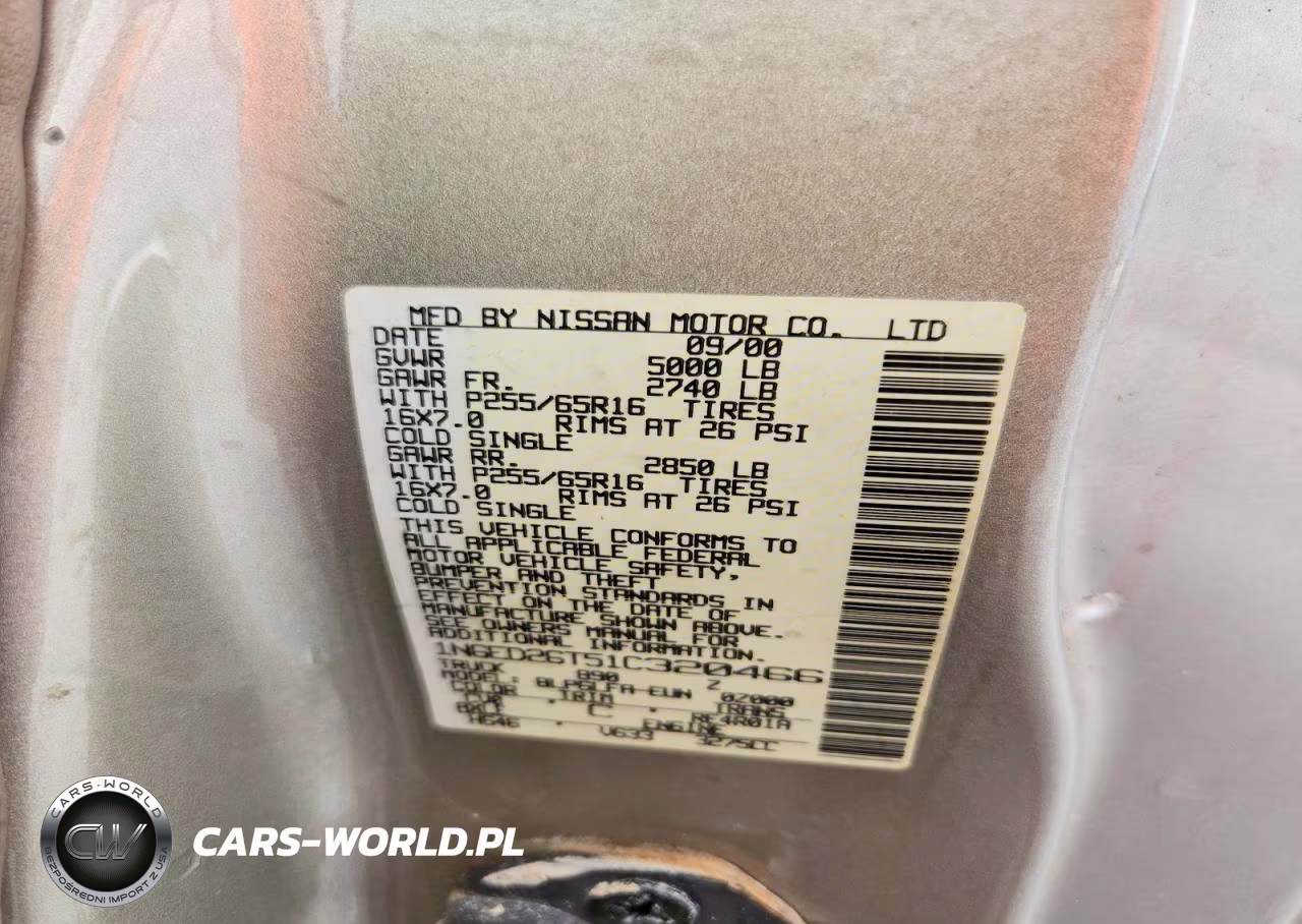 2001 Nissan Frontier Xe Desert Runner VIN:1N6ED26T51C320466 - 12