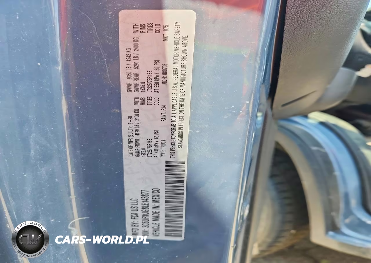 2020 Ram Promaster 3500 3500 High VIN:3C6URVJG8LE143877 - 13