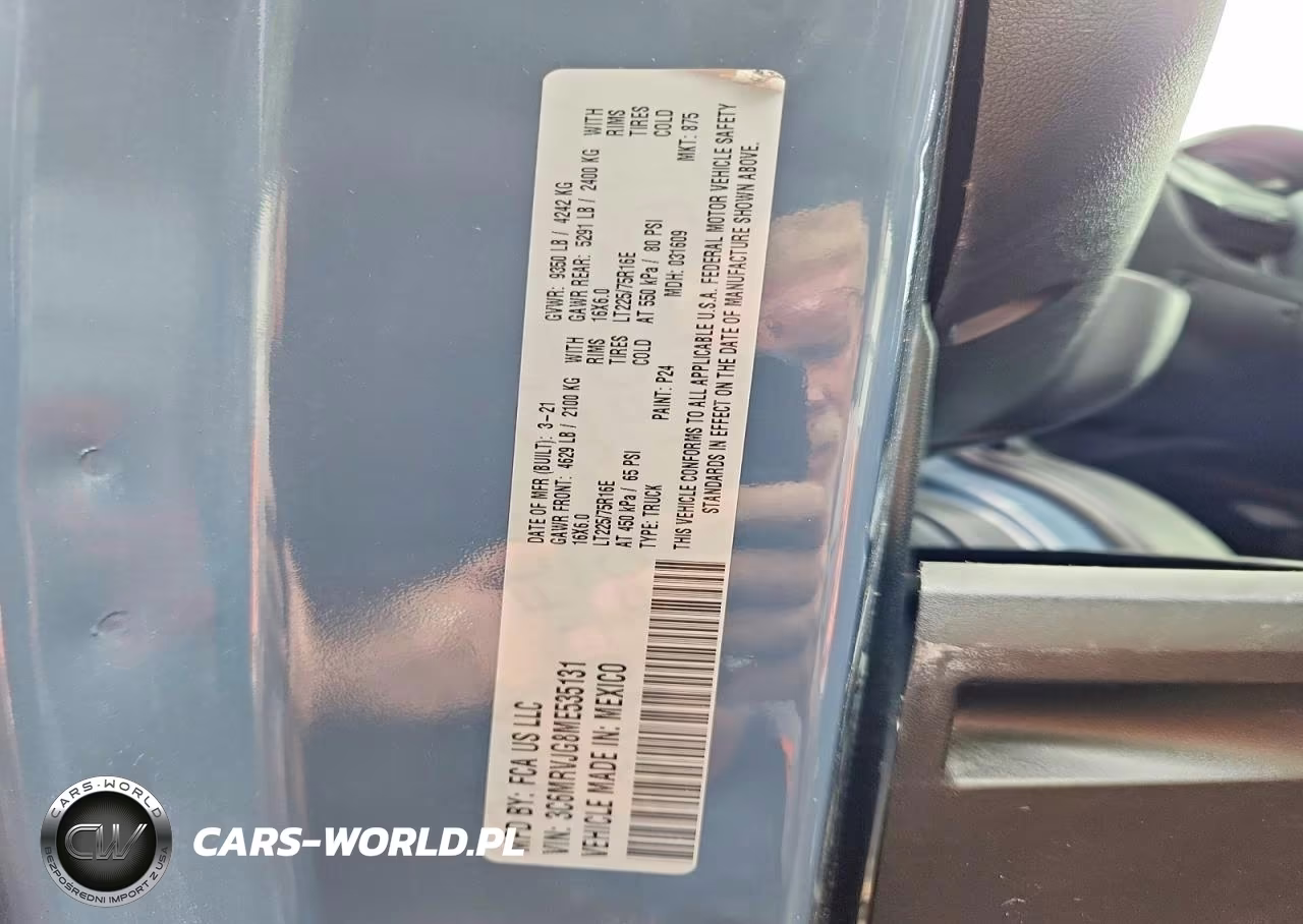 2021 Ram Promaster 3500 Delivery Van VIN:3C6MRVJG8ME535131 - 13