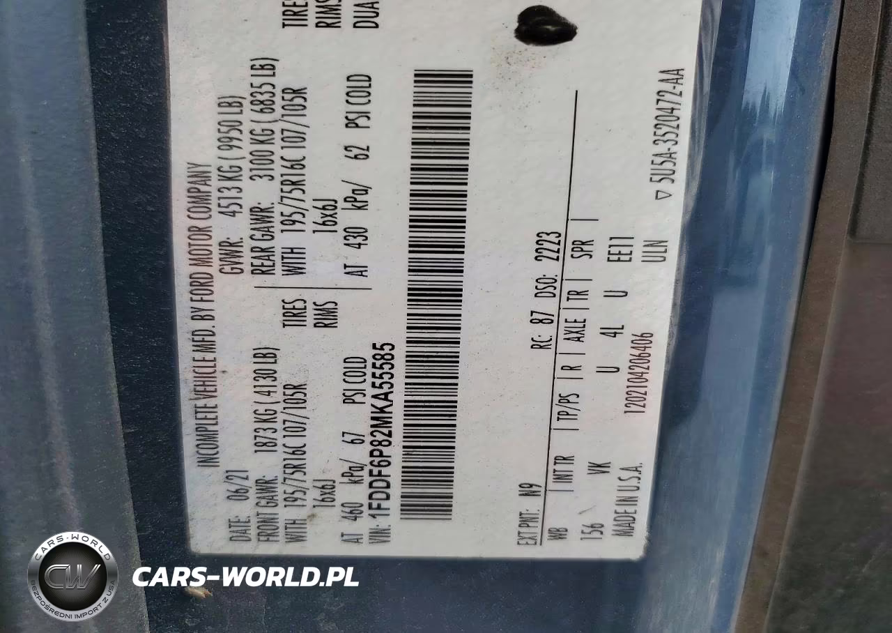 2021 Ford Transit Delivery Truck VIN:1FDDF6P82MKA55585 - 13