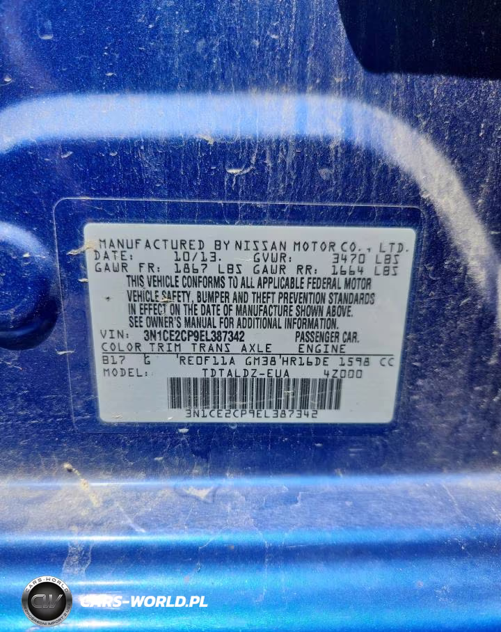 2014 Nissan Versa Note Sv VIN:3N1CE2CP9EL387342 - 12