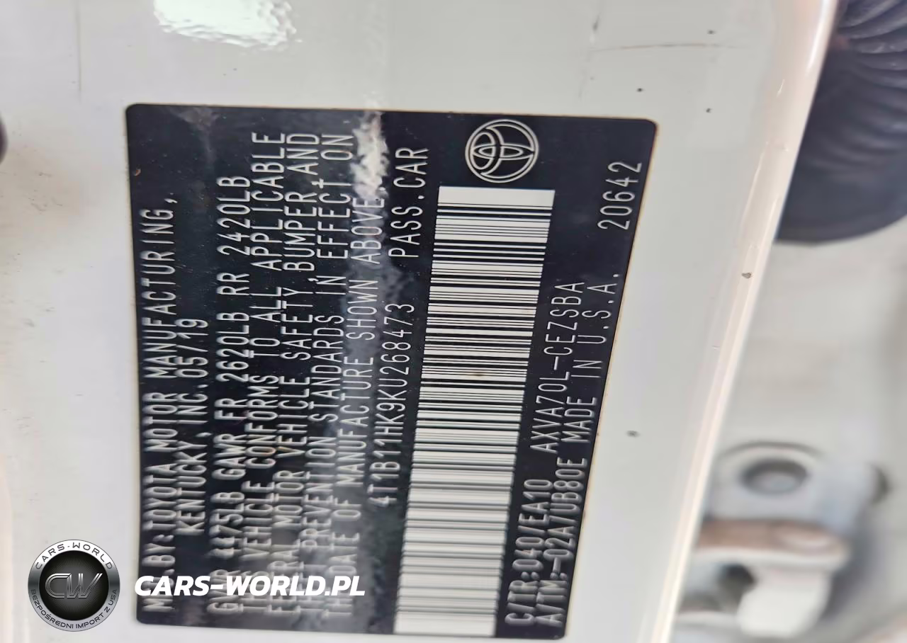 2019 Toyota Camry Se VIN:4T1B11HK9KU268473 - 12