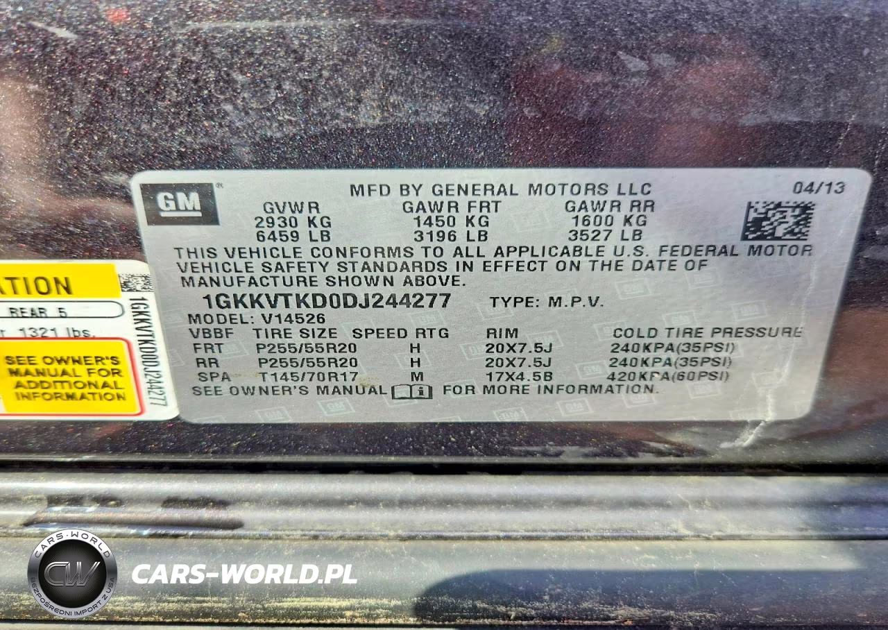 2013 GMC Acadia Denali VIN:1GKKVTKD0DJ244277 - 13