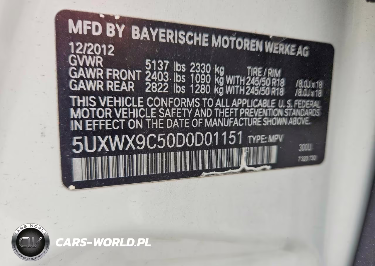 2013 BMW X3 xDrive28I VIN:5UXWX9C50D0D01151 - 13