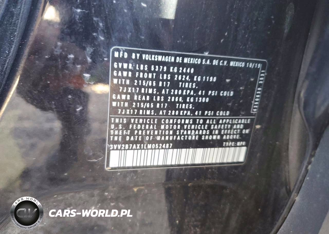 2020 Volkswagen Tiguan Se VIN:3VV2B7AX1LM052487 - 13