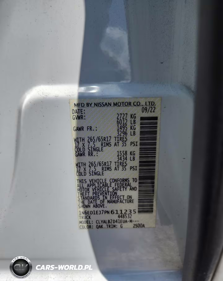 2023 Nissan Frontier Sv VIN:1N6ED1EJ7PN611235 - 13