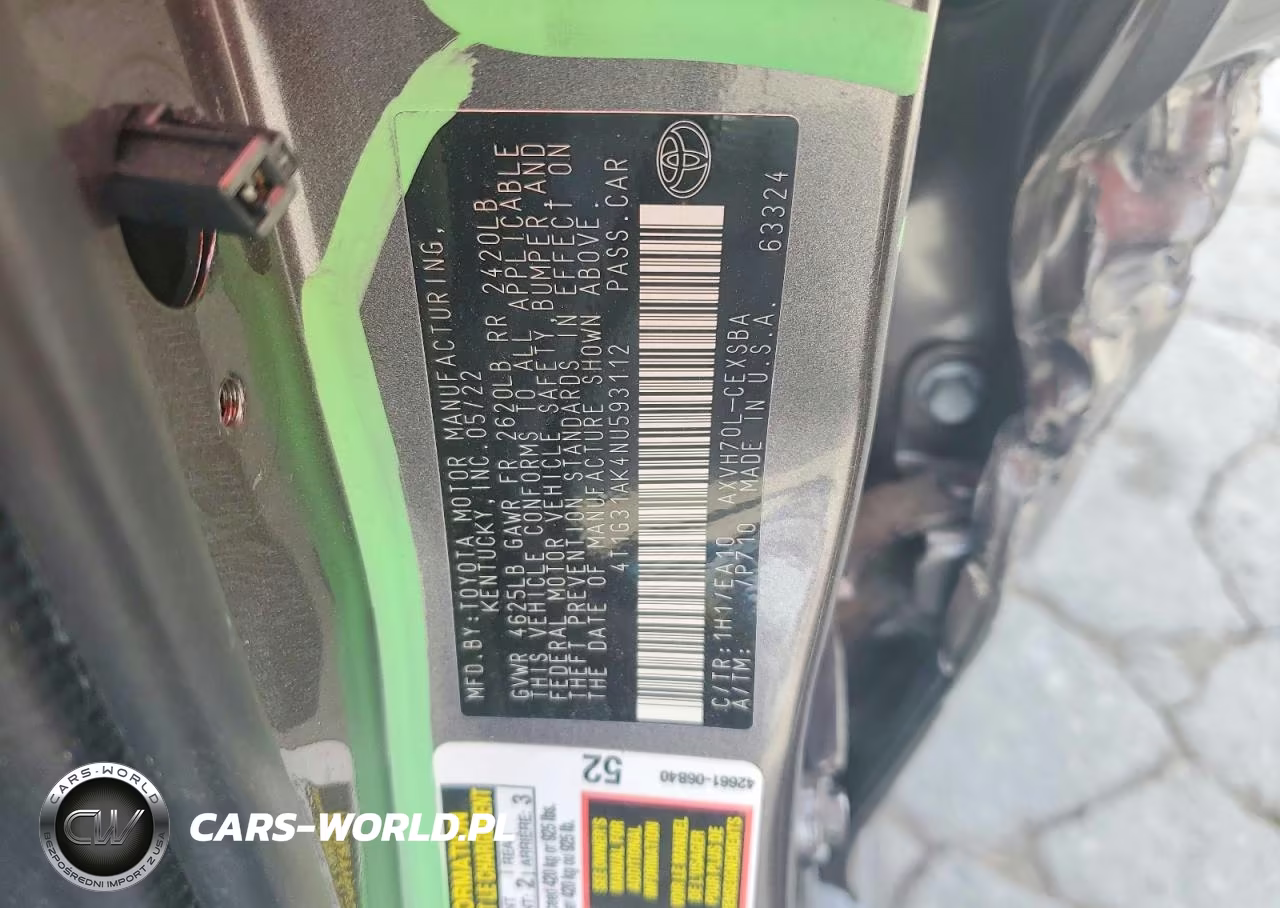 2022 Toyota Camry Hybrid Se VIN:4T1G31AK4NU593112 - 13