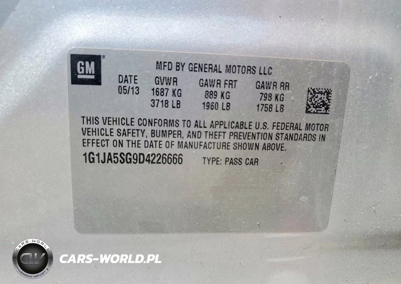2013 Chevrolet Sonic Ls VIN:1G1JA5SG9D4226666 - 12