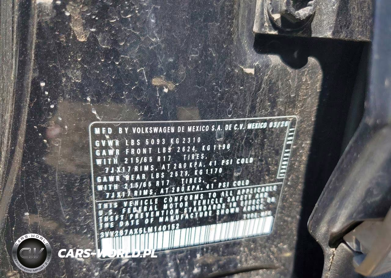 2020 Volkswagen Tiguan Se VIN:3VV2B7AX5LM140152 - 13