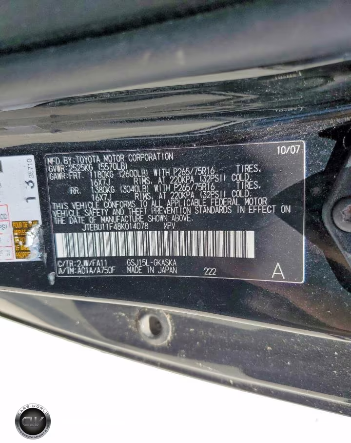 2008 Toyota Fj Cruiser Base VIN:JTEBU11F48K014078 - 13