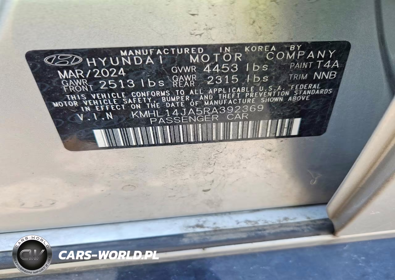 2024 Hyundai Sonata Sel VIN:KMHL14JA5RA392369 - 12