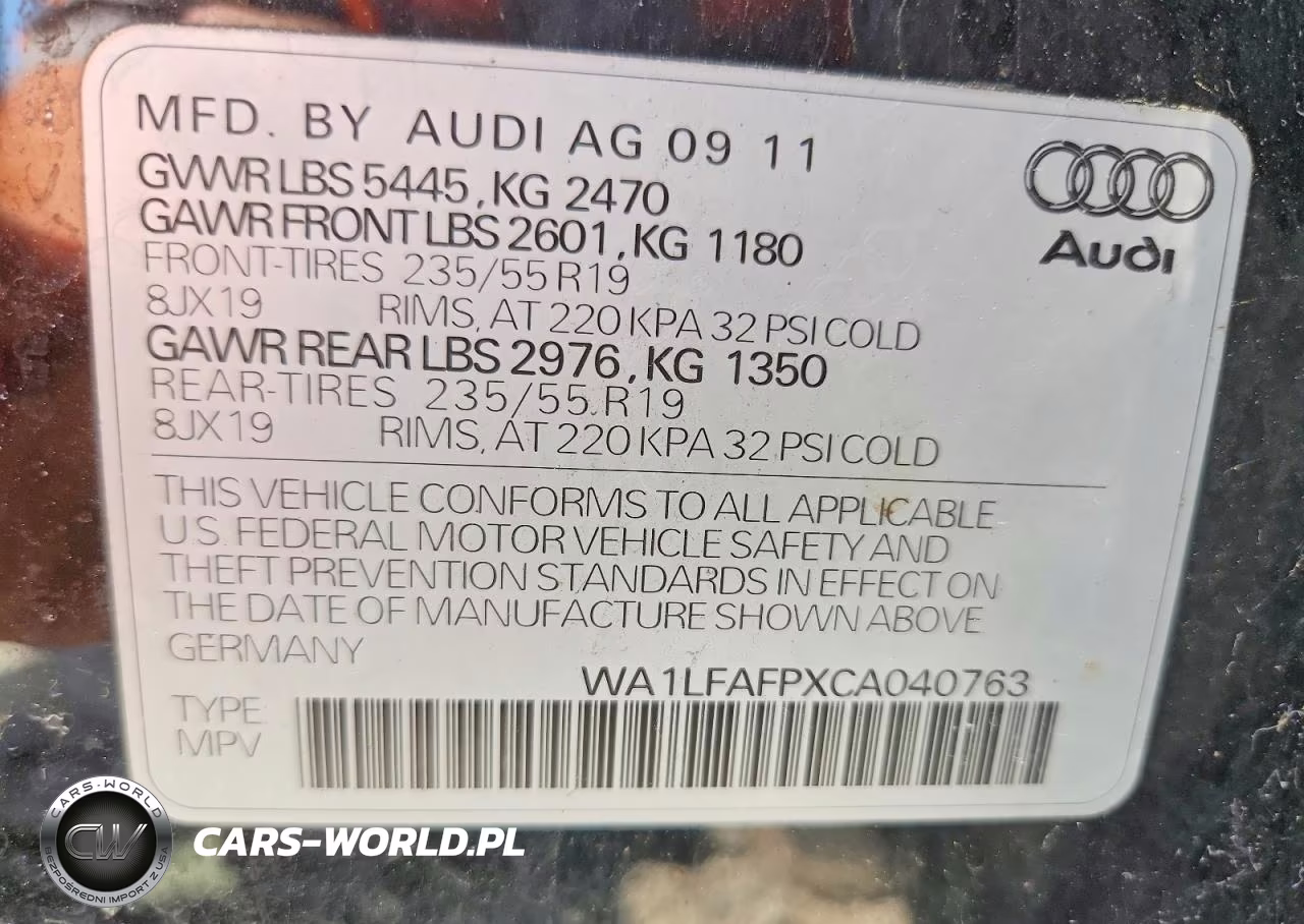 2012 Audi Q5 Premium Plus VIN:WA1LFAFPXCA040763 - 13