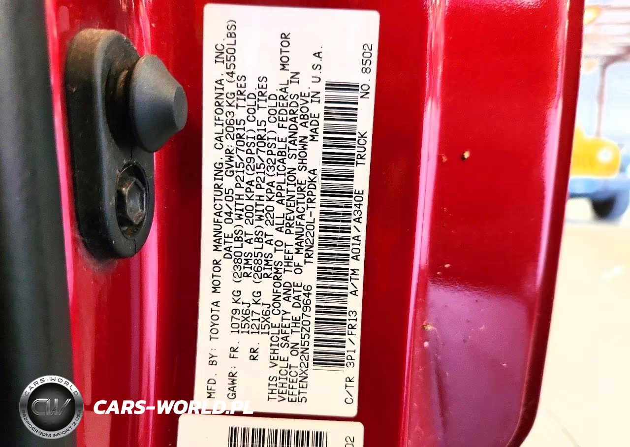 2005 Toyota Tacoma Base VIN:5TENX22N55Z079646 - 12