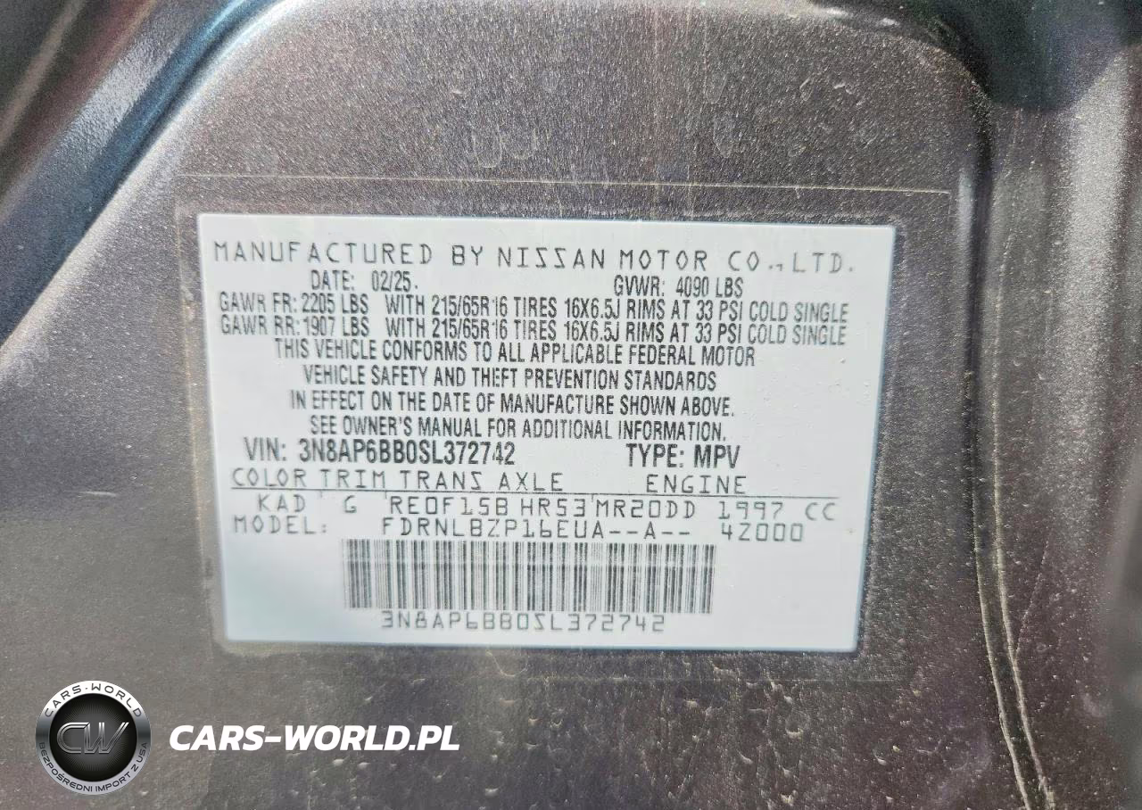 2025 Nissan Kicks S VIN:3N8AP6BB0SL372742 - 14