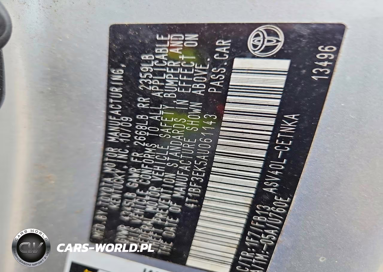 2010 Toyota Camry Le VIN:4T1BF3EK5AU061143 - 12