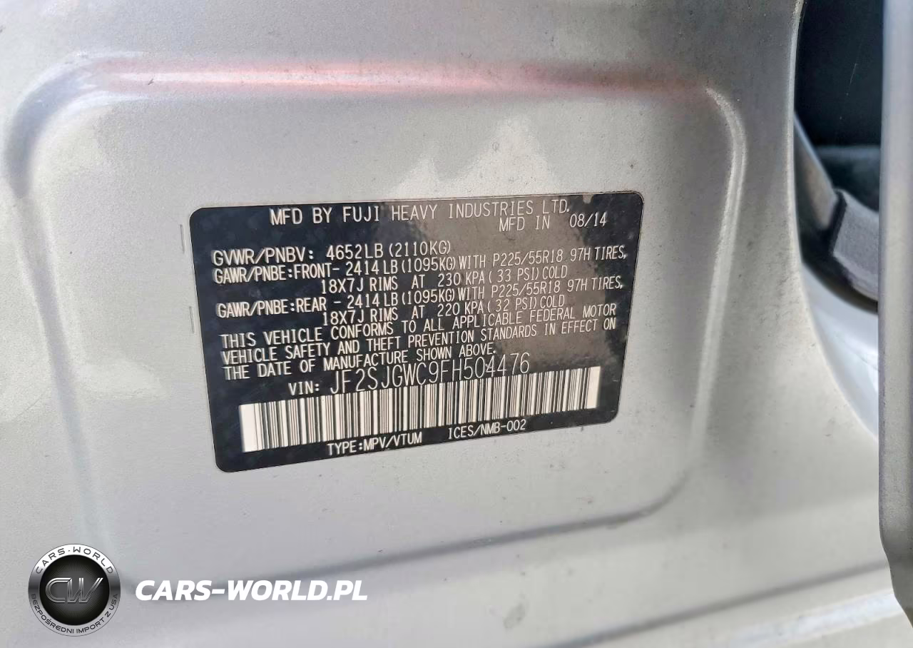 2015 Subaru Forester 2.0Xt Touring VIN:JF2SJGWC9FH504476 - 13