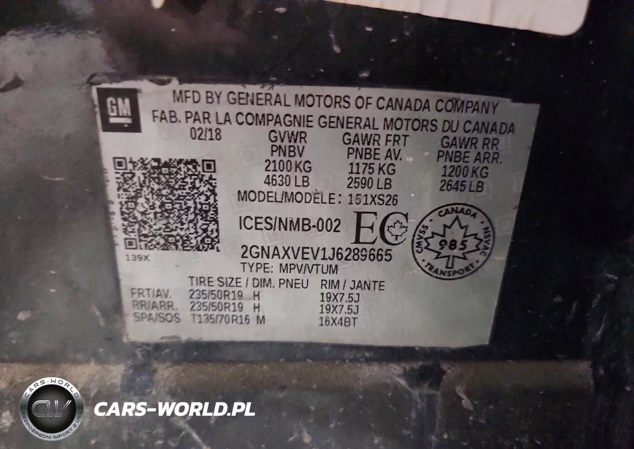 2018 Chevrolet Equinox Premier VIN:2GNAXVEV1J6289665 - 13