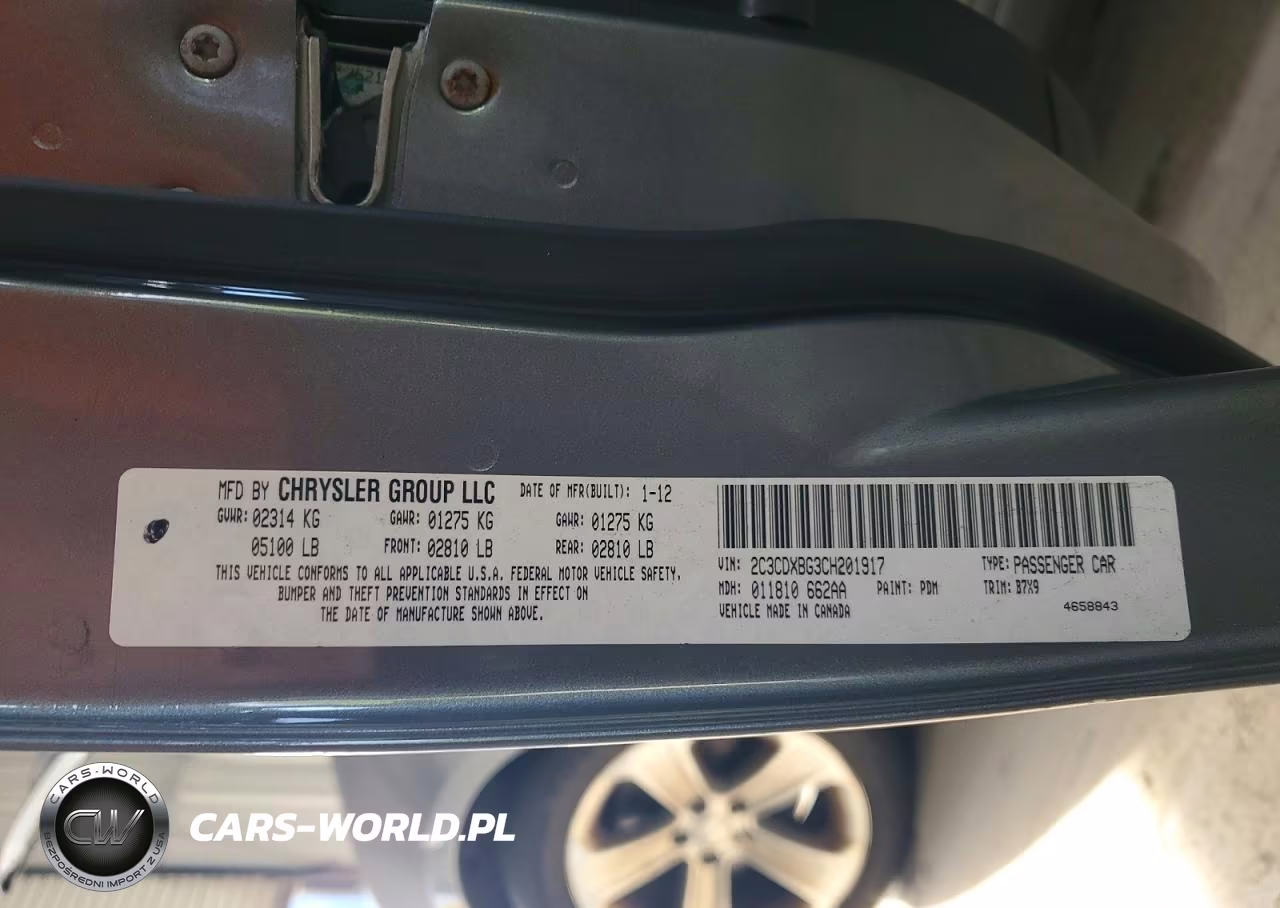 2012 Dodge Charger Se VIN:2C3CDXBG3CH201917 - 12