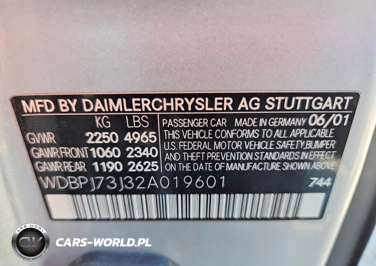 2002 Mercedes-Benz Cl 55 Amg VIN:WDBPJ73J32A019601 - 12