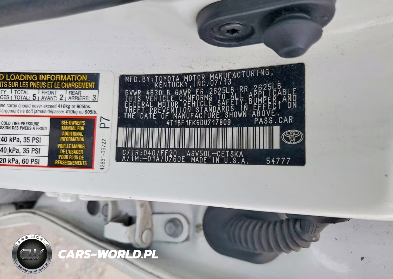 2013 Toyota Camry Se VIN:4T1BF1FK6DU717809 - 12
