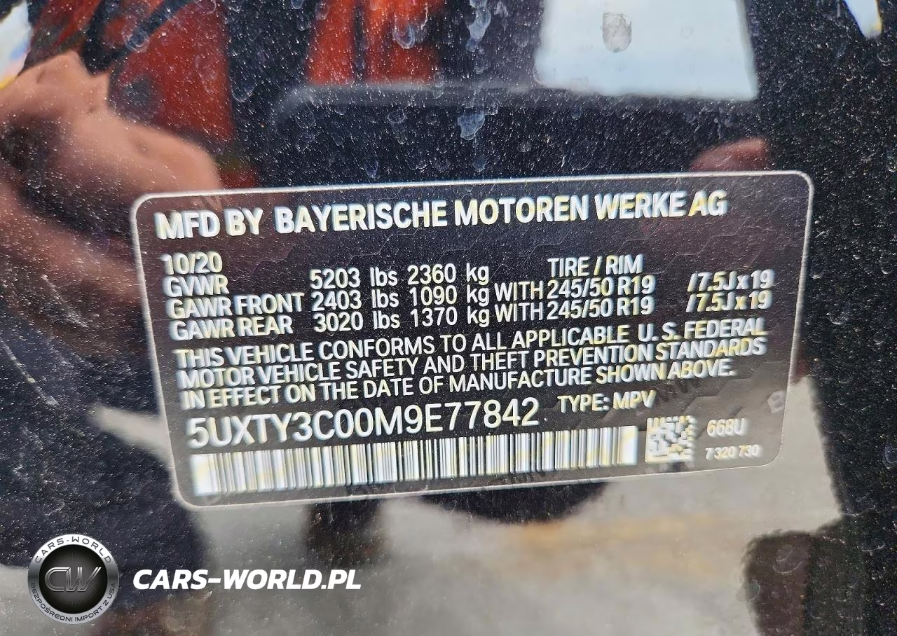 2021 BMW X3 Sdrive30I VIN:5UXTY3C00M9E77842 - 14