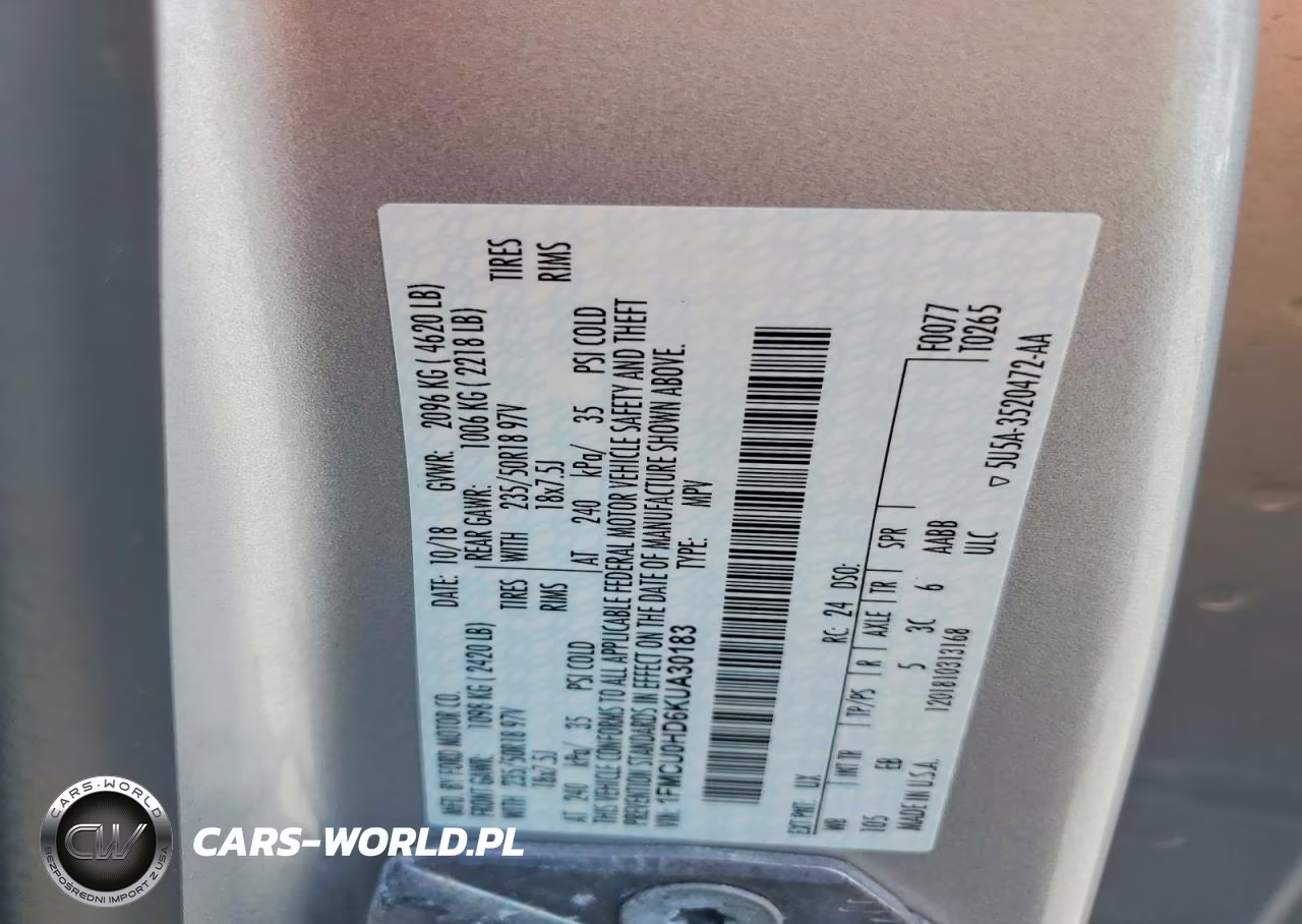 2019 Ford Escape Sel VIN:1FMCU0HD6KUA30183 - 13