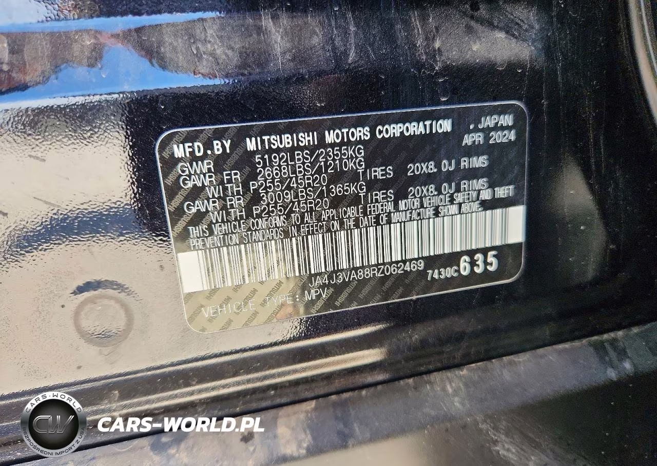 2024 Mitsubishi Outlander Se VIN:JA4J3VA88RZ062469 - 12