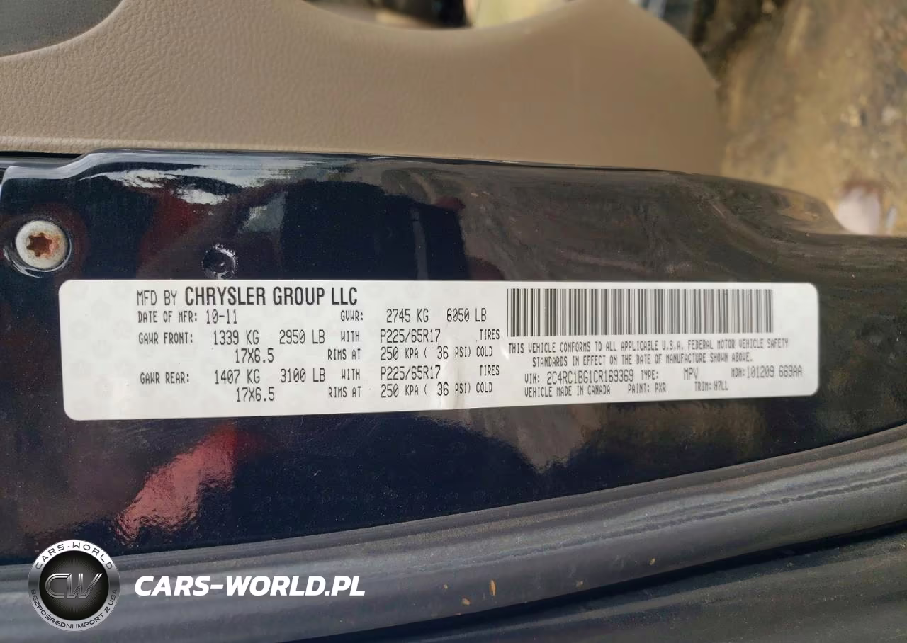 2012 Chrysler Town & Country Touring VIN:2C4RC1BG1CR169369 - 13