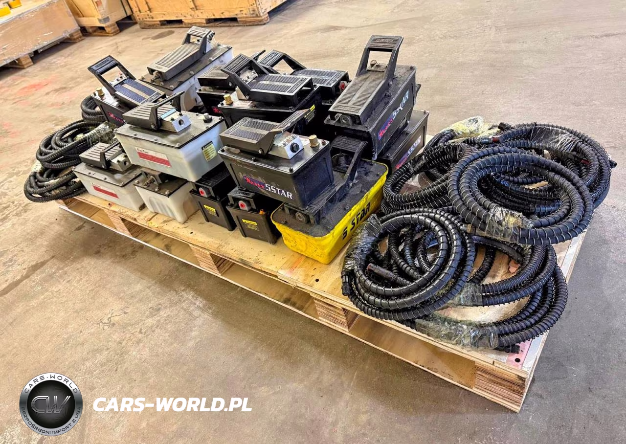 20 X 10,000 Psi Air Hydraulic Foot Pumps Foot Pedal Frame Machine Press + 20 High Pressure Hoses VIN:38912120 - 3