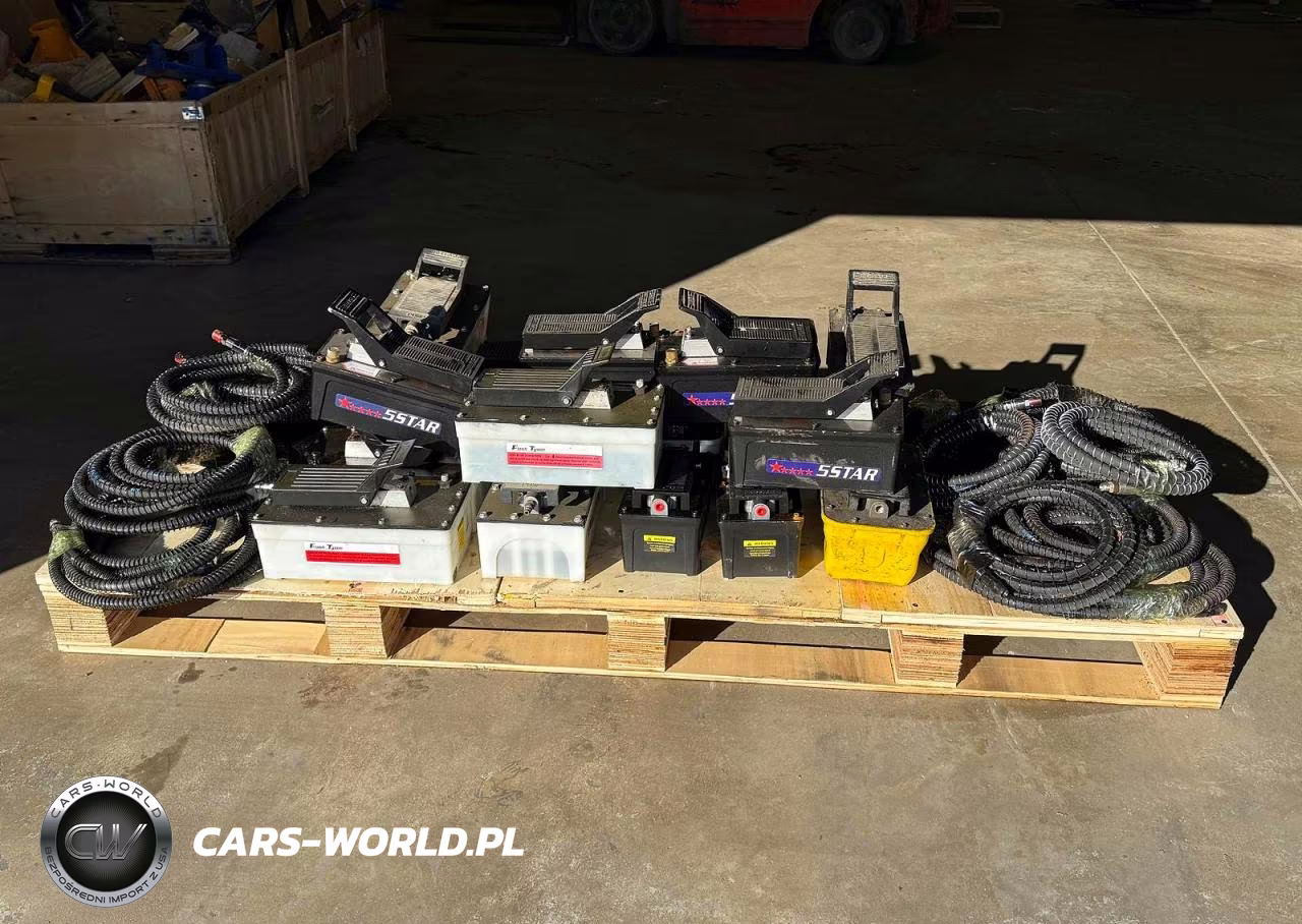 20 X 10,000 Psi Air Hydraulic Foot Pumps Foot Pedal Frame Machine Press + 20 High Pressure Hoses VIN:38912120 - 5