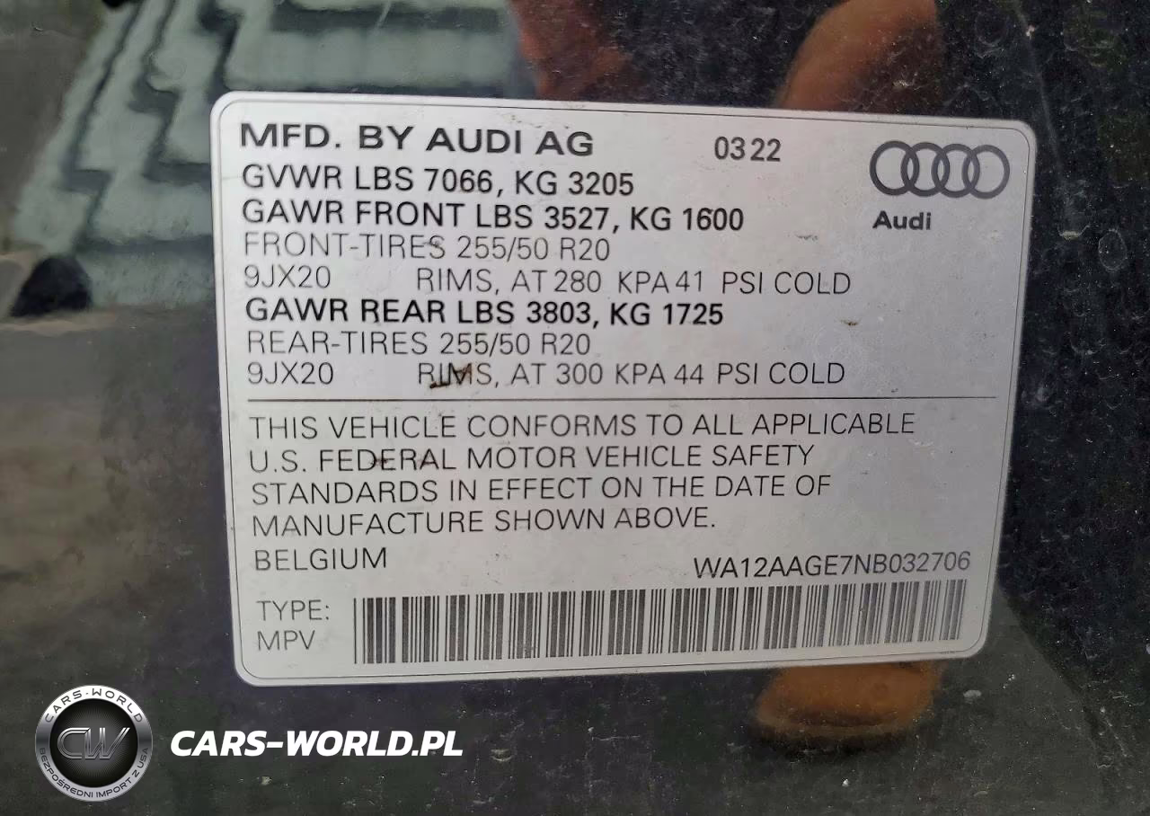 2022 Audi E-Tron Sportback Premium Plus VIN:WA12AAGE7NB032706 - 13