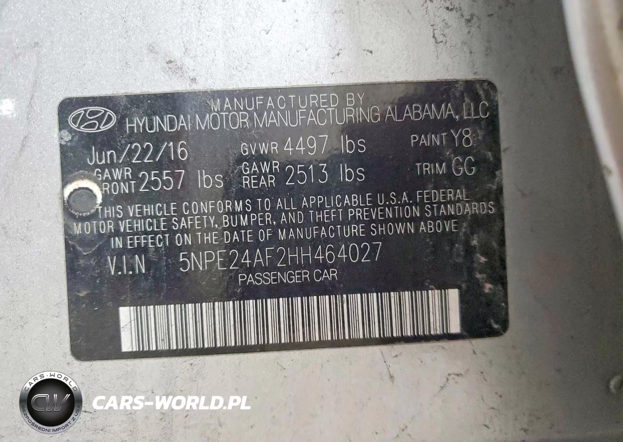 2017 Hyundai Sonata Se VIN:5NPE24AF2HH464027 - 12