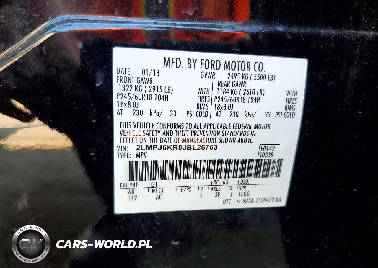 2018 Lincoln Mkx Select VIN:2LMPJ6KR0JBL26763 - 14