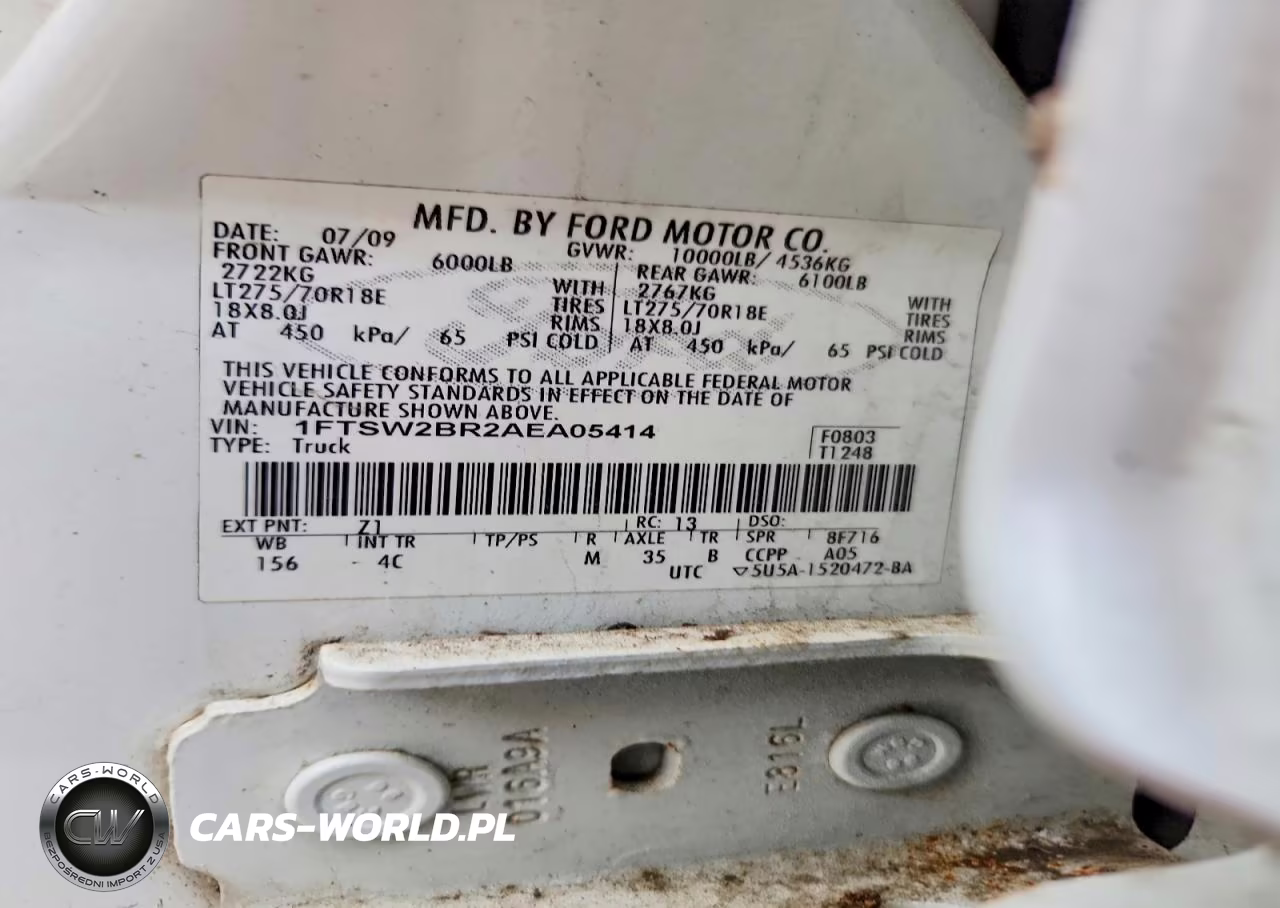 2010 Ford F250 Super Duty VIN:1FTSW2BR2AEA05414 - 12