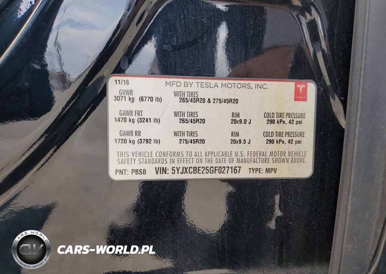 2016 Tesla Model X VIN:5YJXCBE25GF027167 - 13