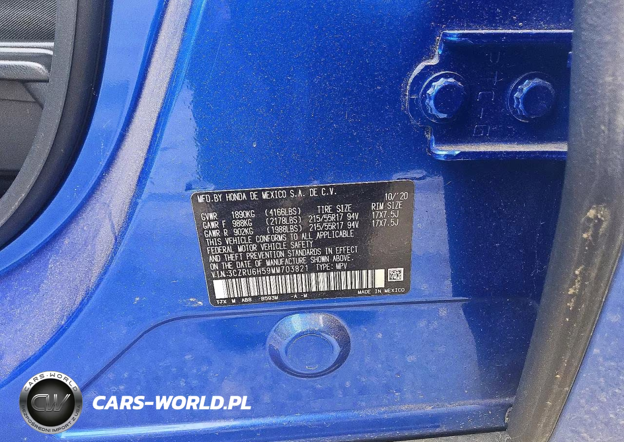 2021 Honda Hr-V Ex VIN:3CZRU6H59MM703821 - 13