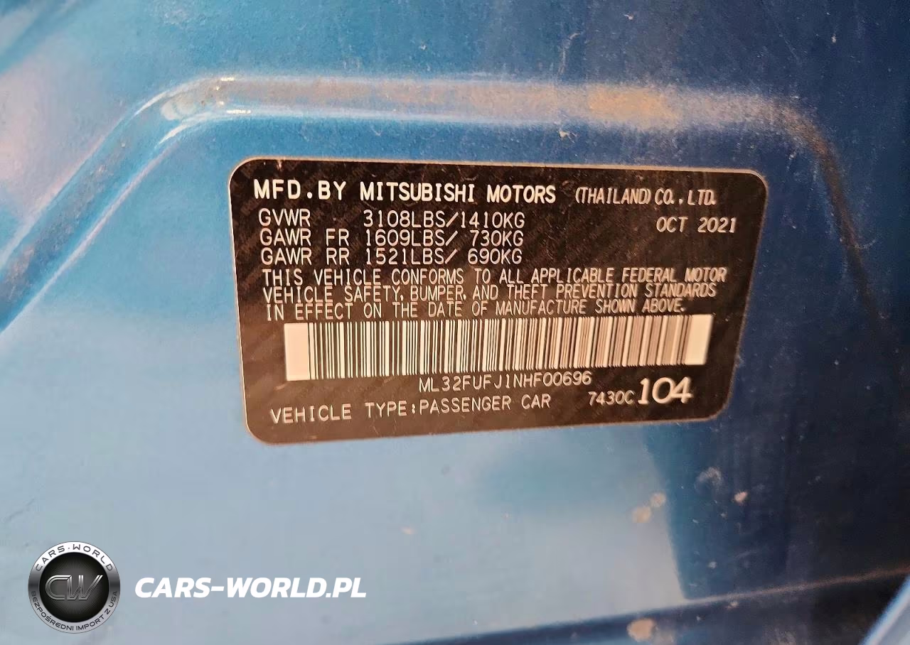 2022 Mitsubishi Mirage G4 Es VIN:ML32FUFJ1NHF00696 - 12