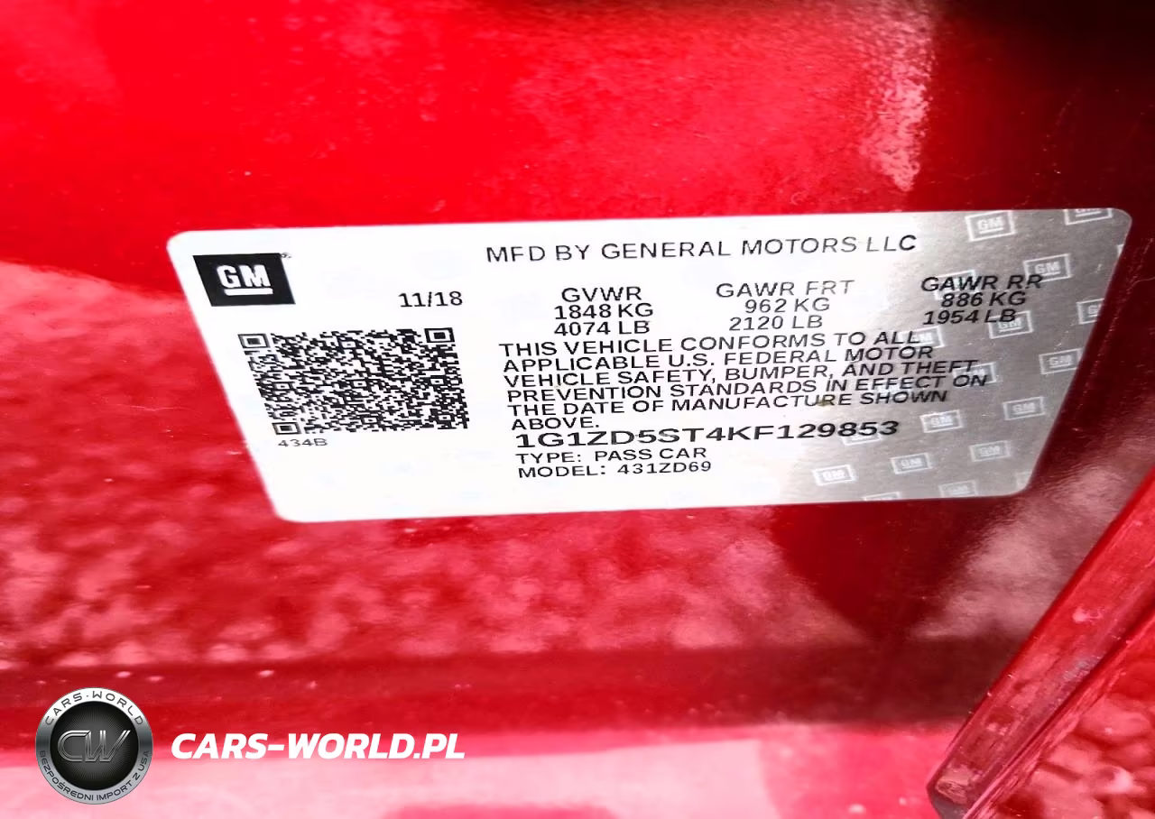 2019 Chevrolet Malibu Lt VIN:1G1ZD5ST4KF129853 - 12