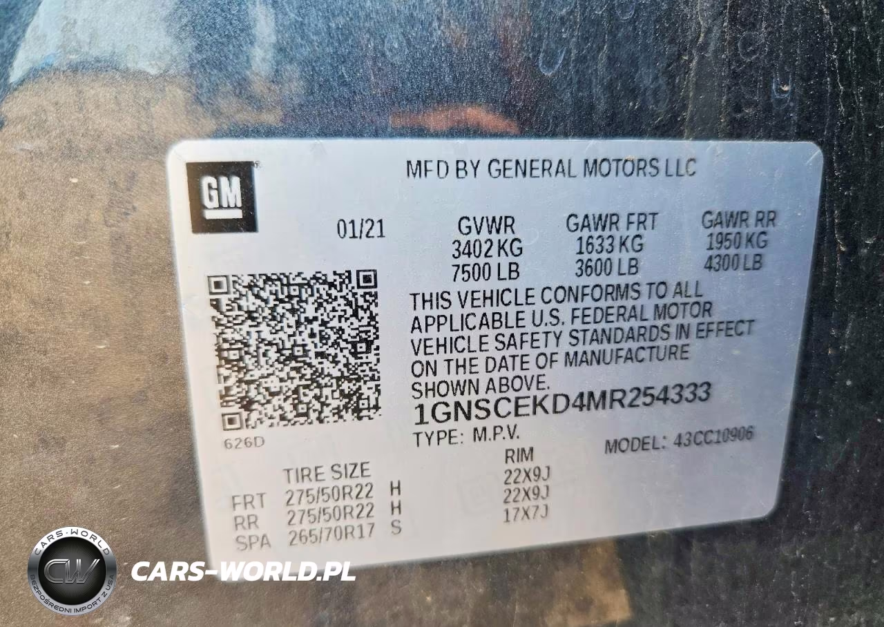 2021 Chevrolet Suburban C1500 Rst VIN:1GNSCEKD4MR254333 - 13