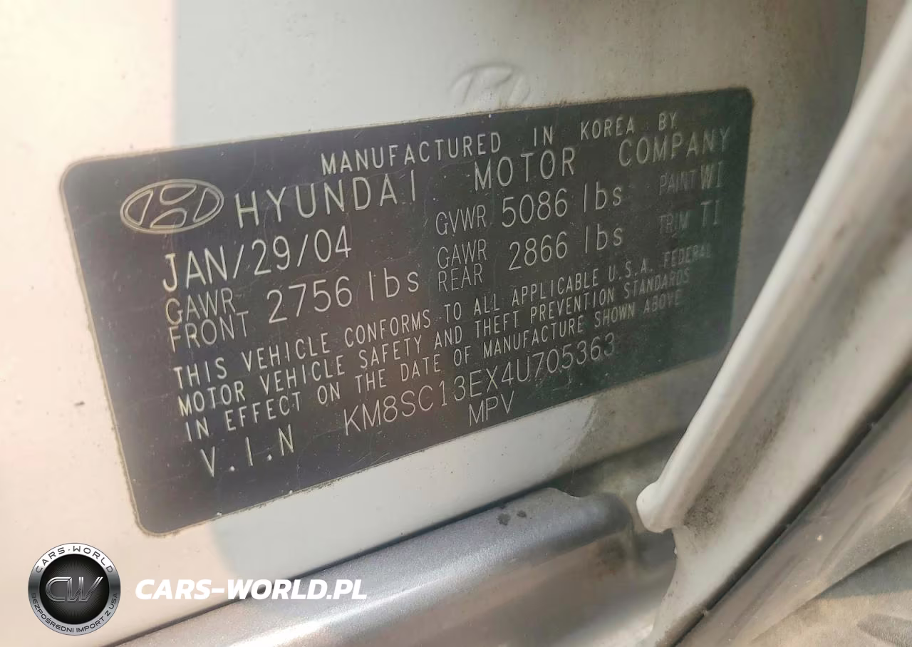 2004 Hyundai Santa Fe Gls VIN:KM8SC13EX4U705363 - 13