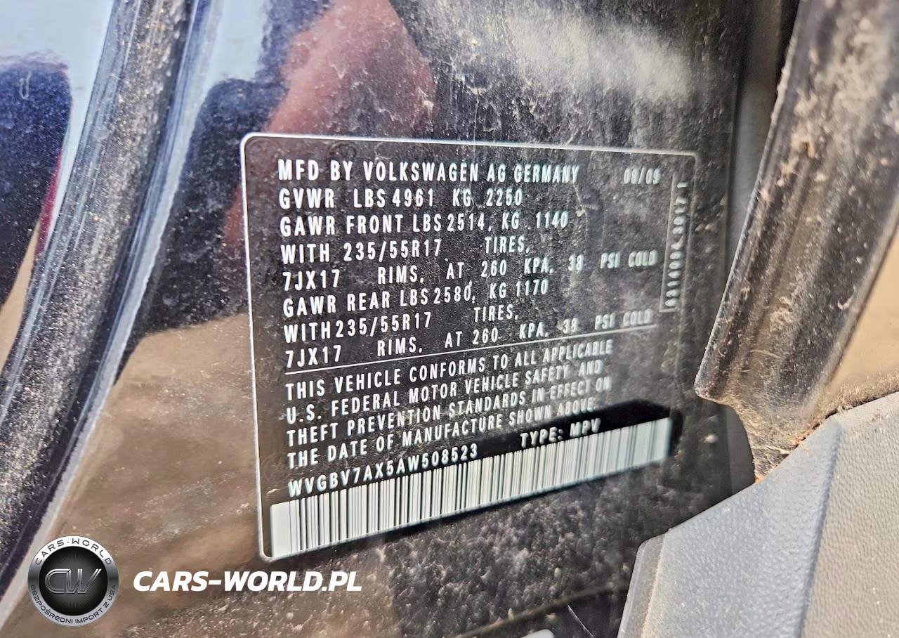 2010 Volkswagen Tiguan Se VIN:WVGBV7AX5AW508523 - 13