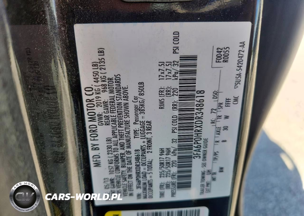 2013 Ford Fusion Se VIN:3FA6P0HRXDR348618 - 12